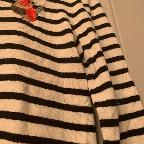 Black and white JCrew sweater with bird - Picture 3 of 5